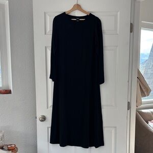 100% Silk Eileen Fisher long sleeve maxi dress